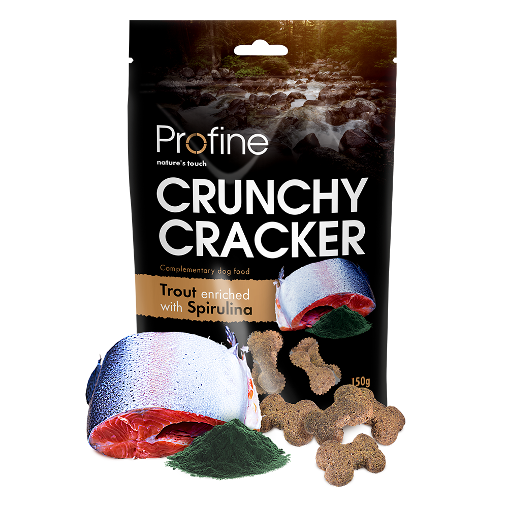 Profine Crunchy Cracker Ørred & Spirulina 150g